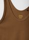 Canotta in cotone elasticizzato marrone regular fit_1