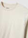 White regular fit cotton blend sweatshirt with round neck_5