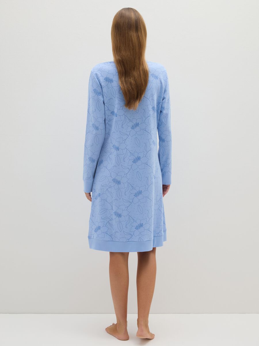 Light blue pure cotton nightdress_2