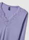 Purple nightshirt with lace V-neck regular fit_5
