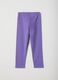 Girls' Violet Stretch Cotton Slim Fit Leggings_1
