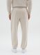 Beige cotton blend trousers regular fit_2