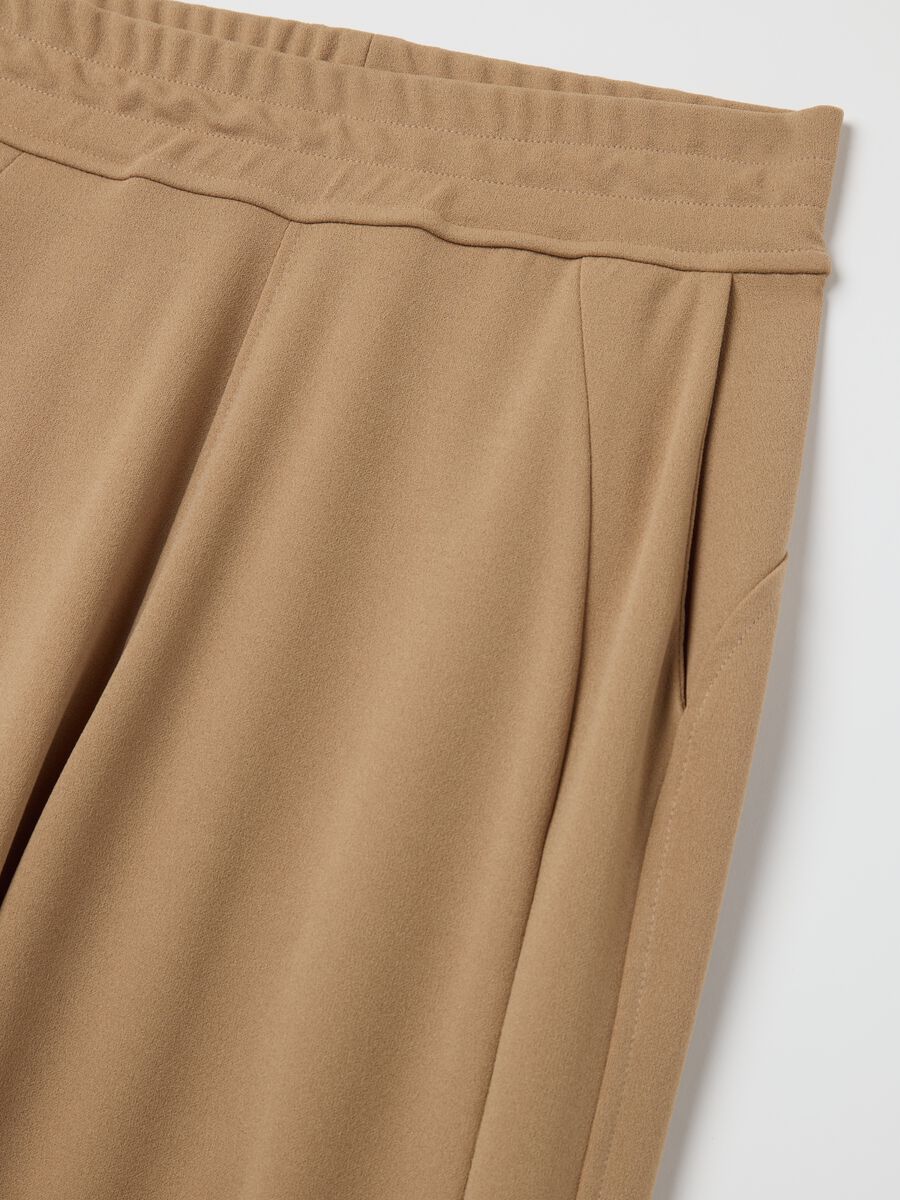 Beige palazzo trousers with pockets_5