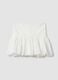 Gonna mini bianca in puro cotone_4