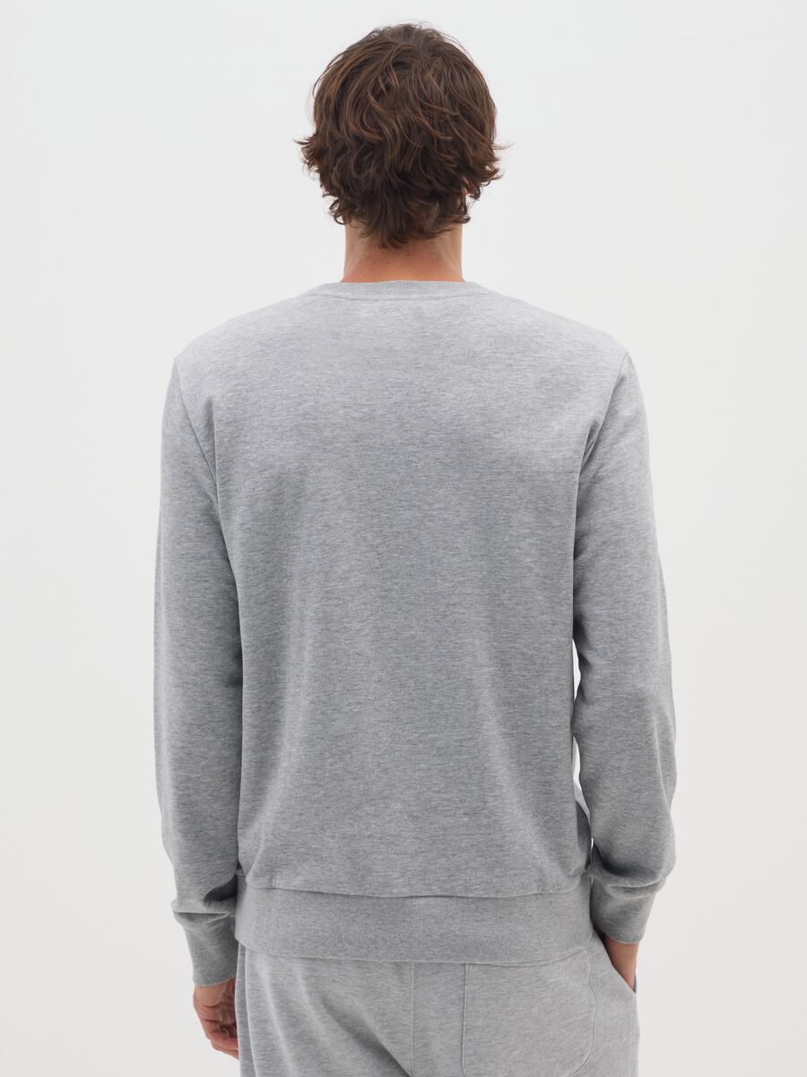 Regular fit grey cotton blend sweatshirt_2