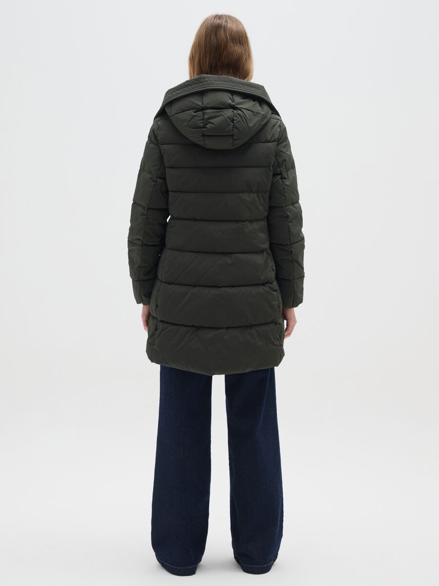 Dark green padded jacket with hood_2