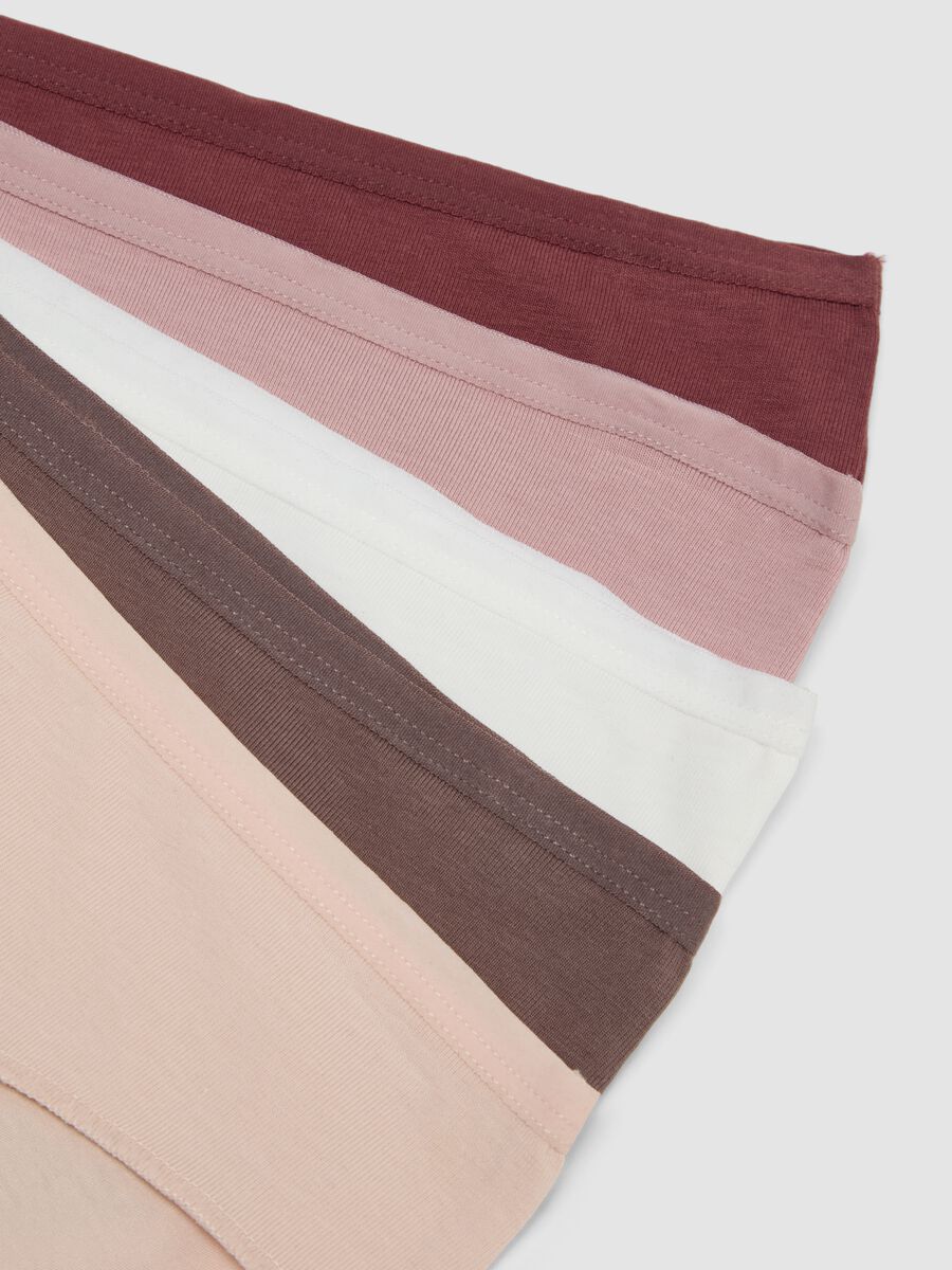 Multipack di cinque slip multicolor in cotone organico elasticizzato_5