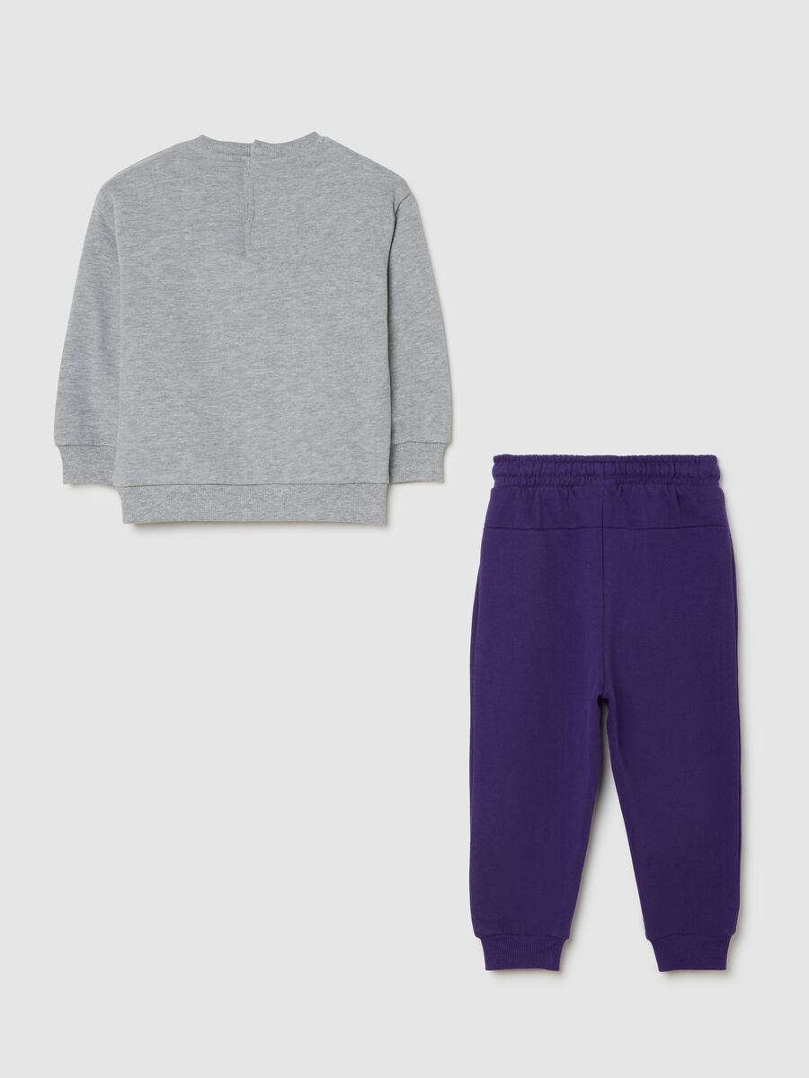 Grey and Purple Children's Jogging Set_1
