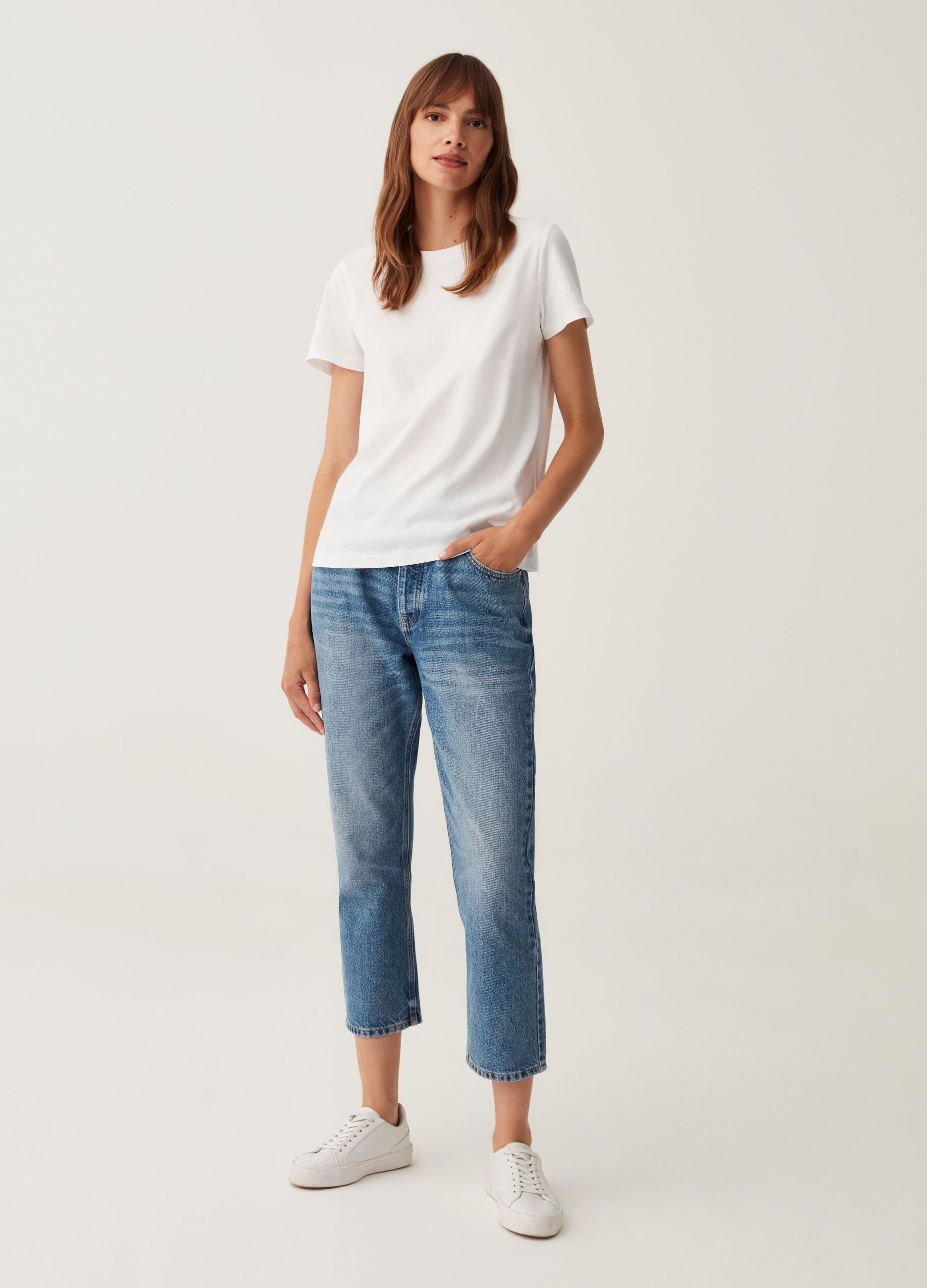 Jeans cropped straight fit