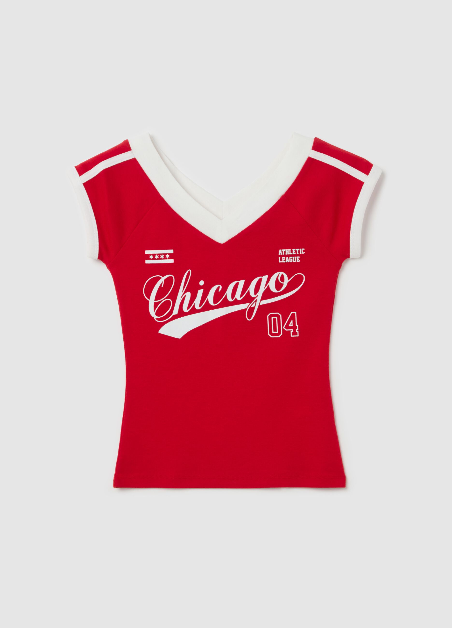 T-shirt with side bands