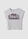 Grey stretchy cotton slim fit girl's T-shirt with print_3