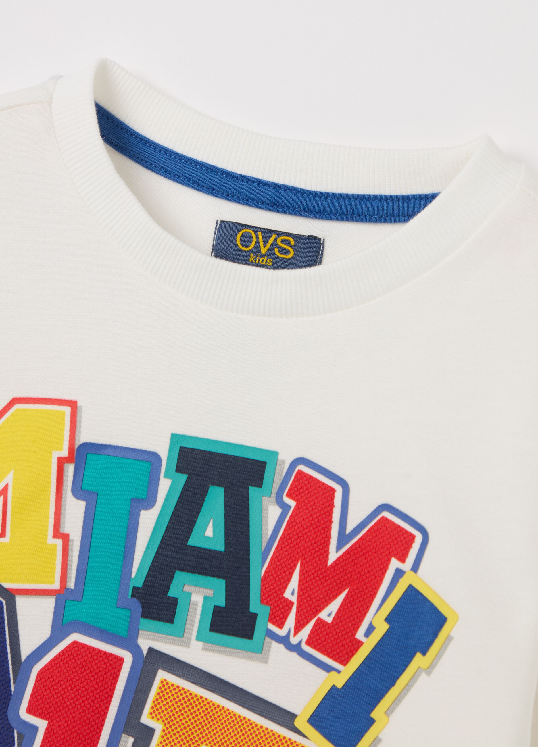 Long-sleeved T-shirt with "Miami 91 B" print