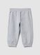 Pantaloni jogger grigi in puro cotone per bimba_0