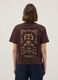 Brown pure cotton short-sleeve regular-fit T-shirt with print_2