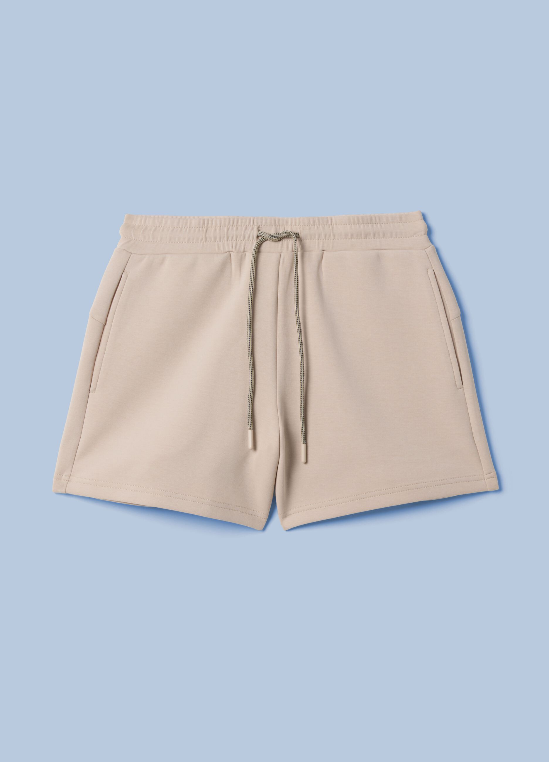 ALTAVIA SAILING beige stretch cotton sports shorts