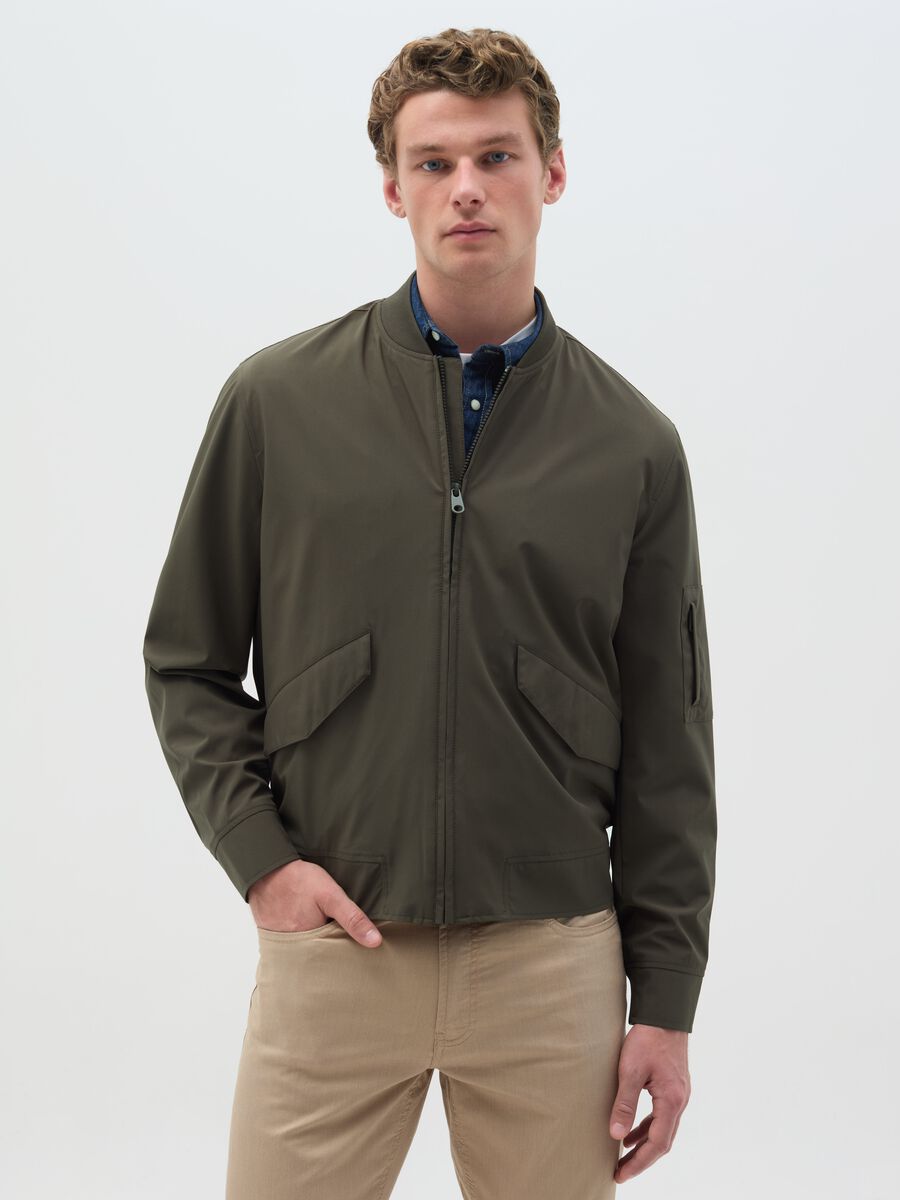 Lightweight full-zip bomber jacket_0