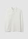 White long-sleeved organic cotton piqu&eacute; polo shirt, regular fit_0