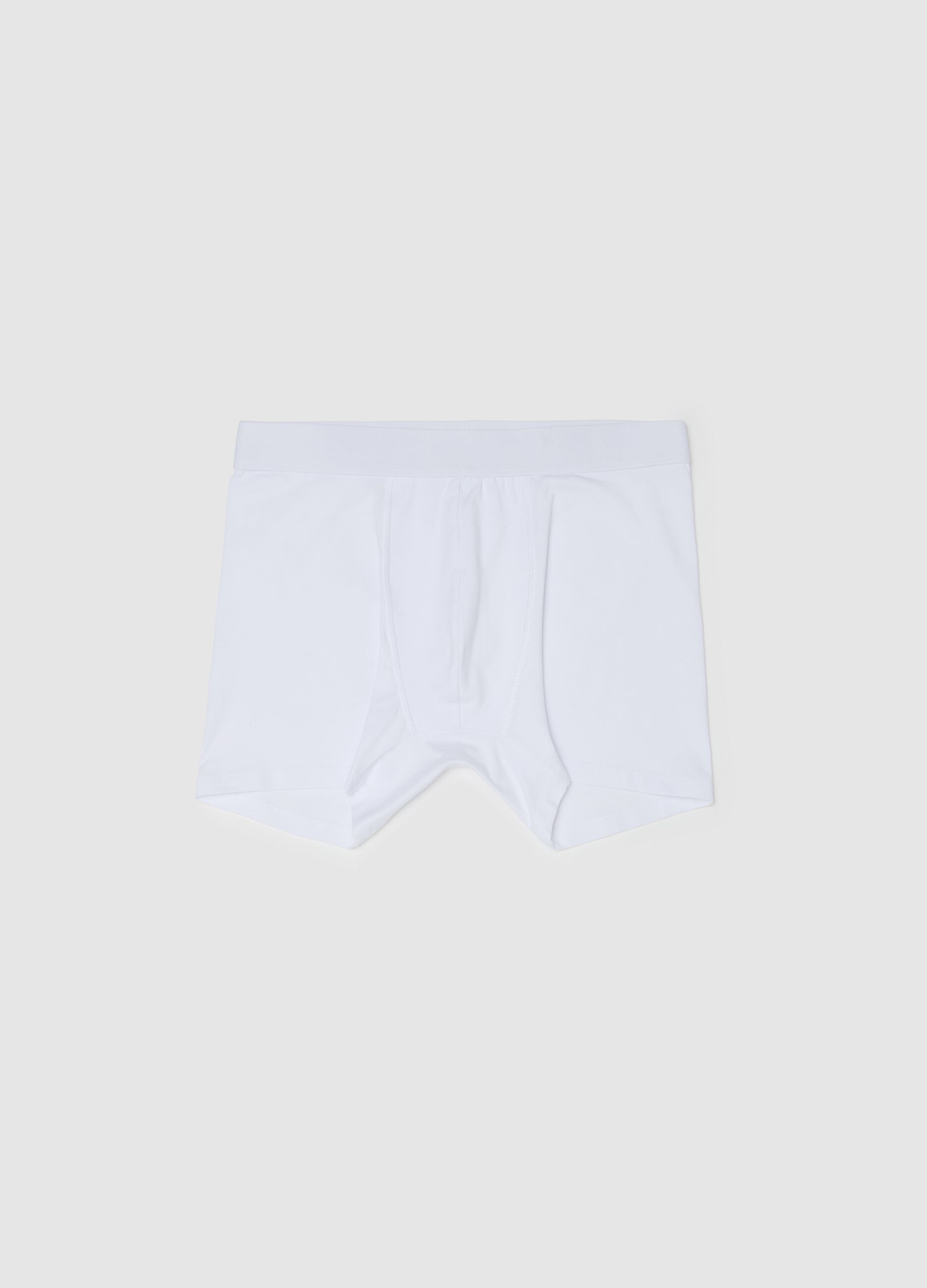 Midi boxer shorts in stretch cotton