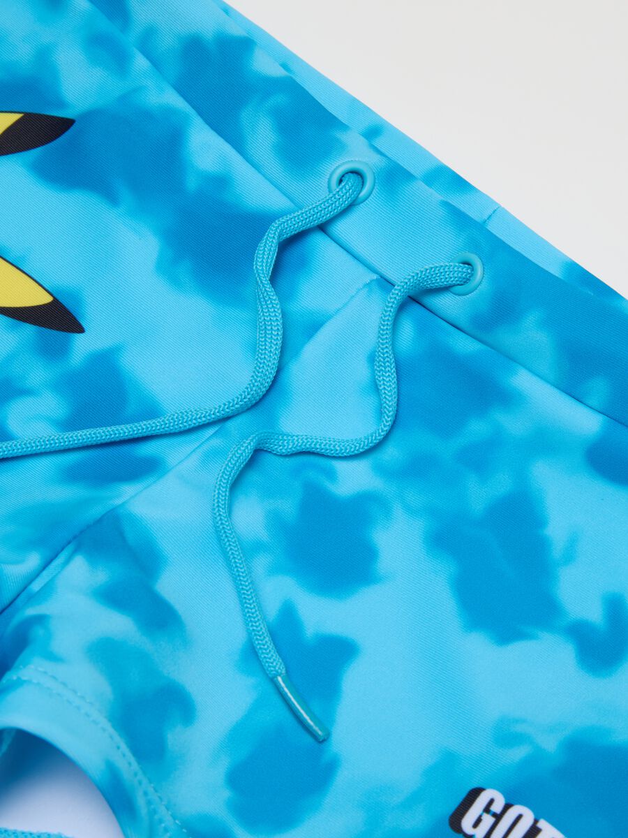Children's blue stretch fabric swimsuit with Pokémon print_3