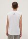 White pure cotton oversized-fit vest for boys_1