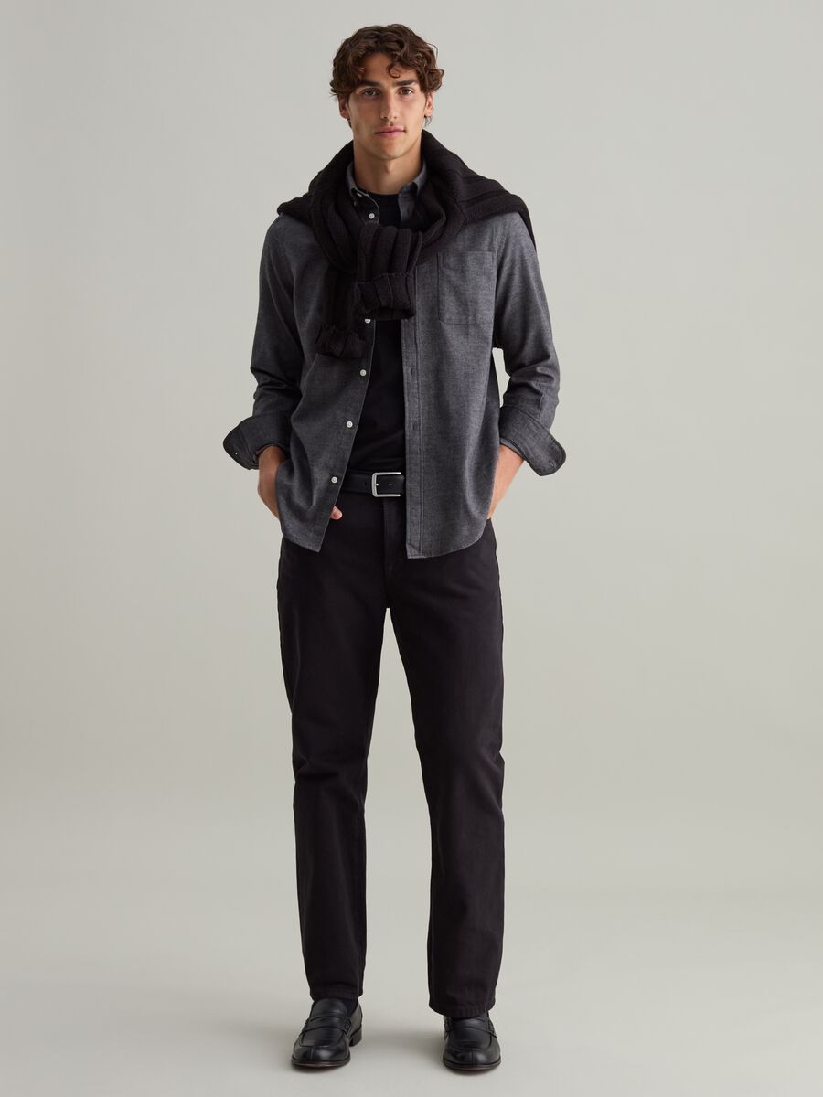 Shirt in mélange flannel_1