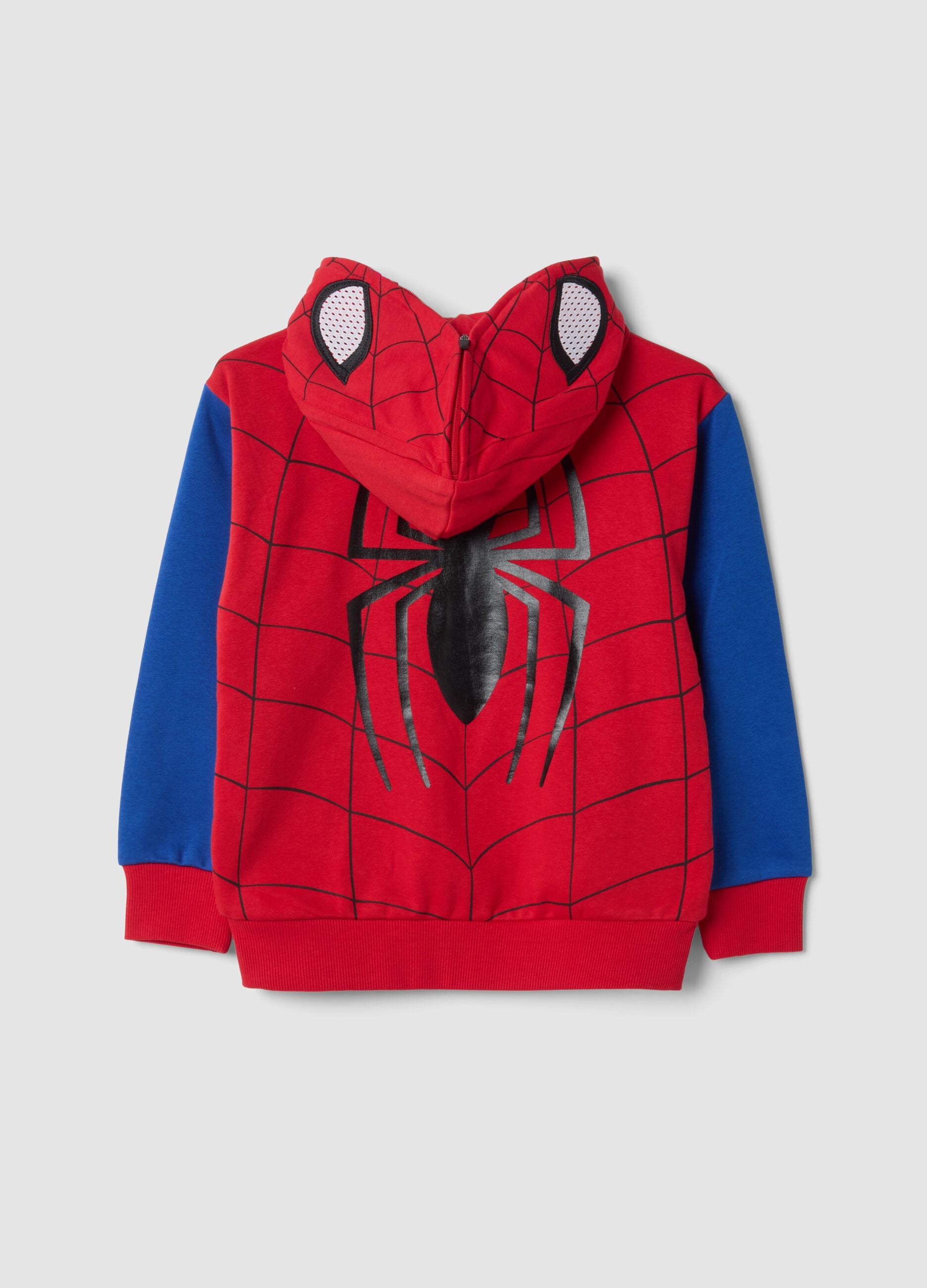 Felpa rossa con cappuccio in misto cotone a tema MARVEL Spider-Man