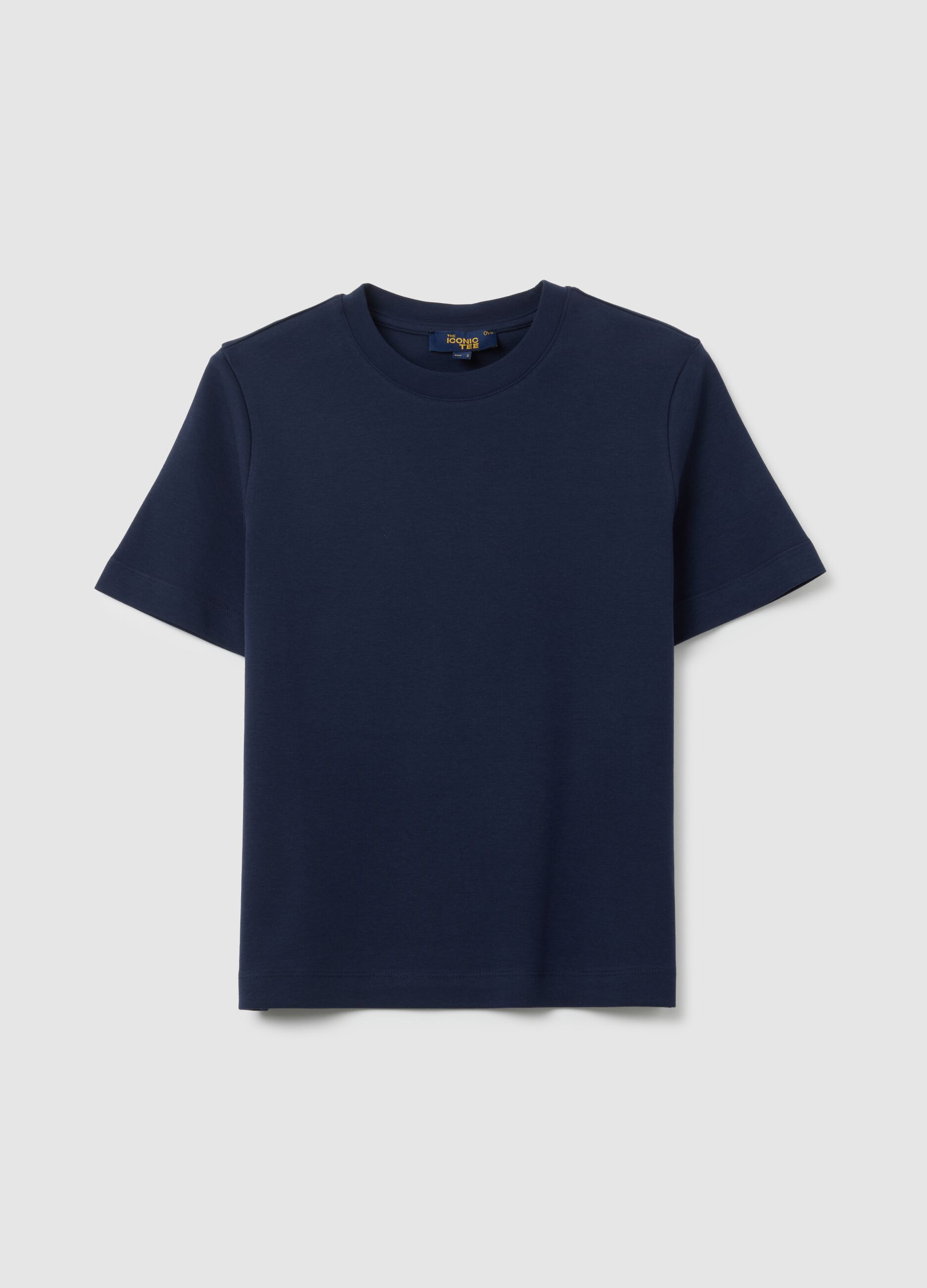 T-shirt in puro cotone blu regular fit