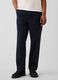 Pantaloni blu navy in puro cotone con tasche applicate_3