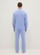 Regular fit blue pure cotton pyjamas_2
