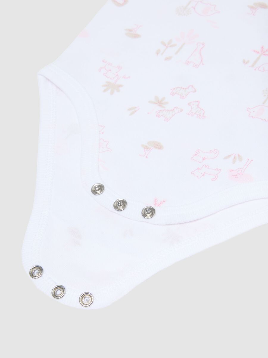 Tripack body senza maniche in puro cotone multicolor da neonata_3