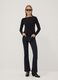 Black stretch viscose long-sleeve T-shirt_1