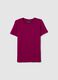 Purple pure cotton regular fit t-shirt_4