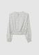 Girls' white polka dot blouse in cotton blend_4