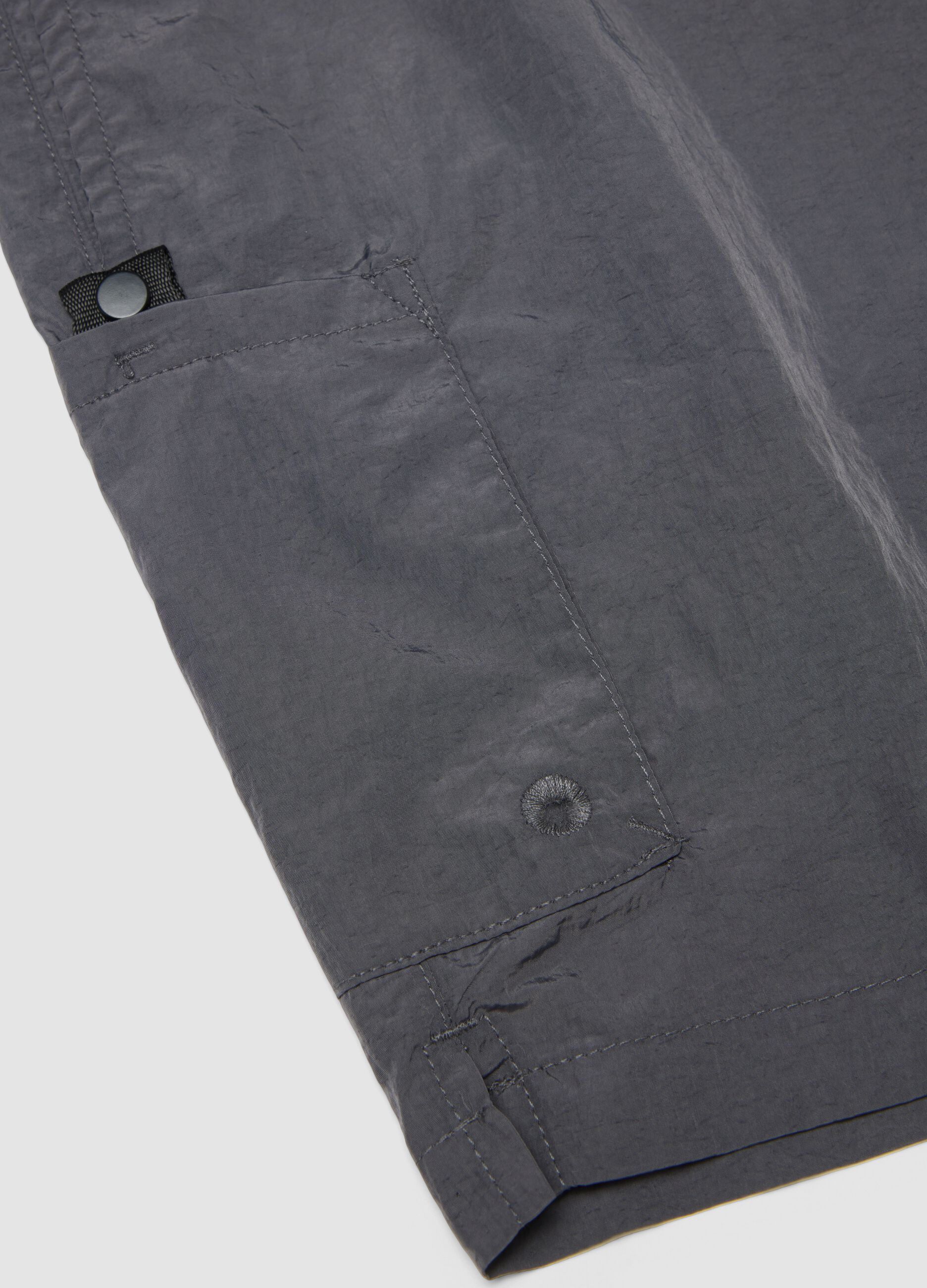 Grey swim shorts with elasticated waist