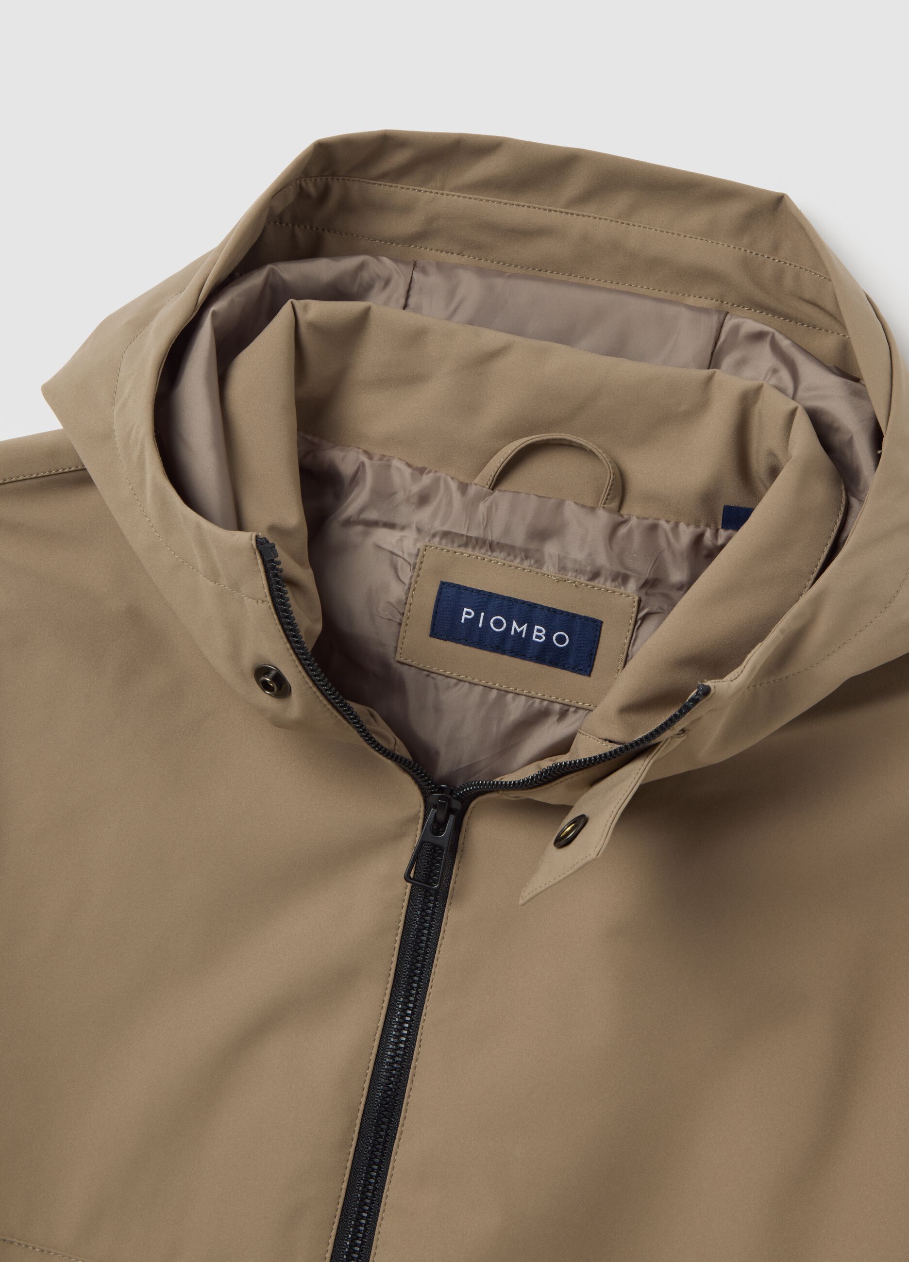 Beige jacket with zip