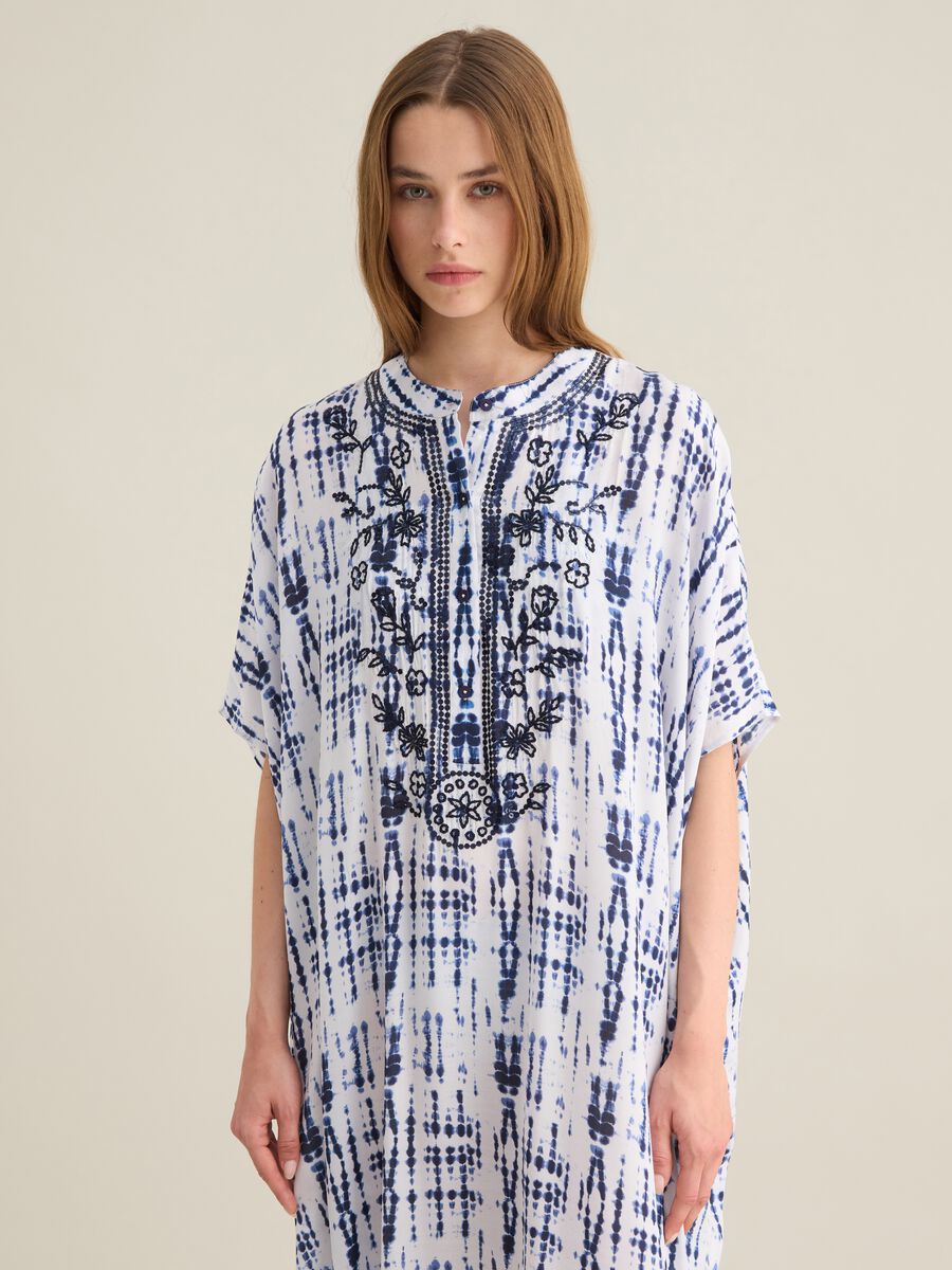 Women's long multicoloured viscose kaftan_2