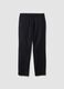Black slim-fit stretch cotton and lyocell chino trousers_0