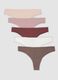 Multipack of five multicolour Brazilian briefs in stretch cotton_4