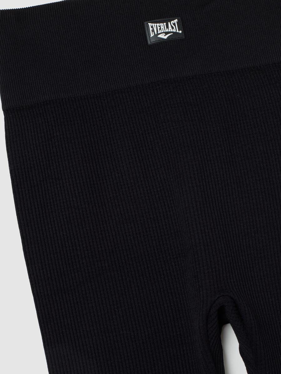 Leggings in tessuto elasticizzato neri regular fit_1