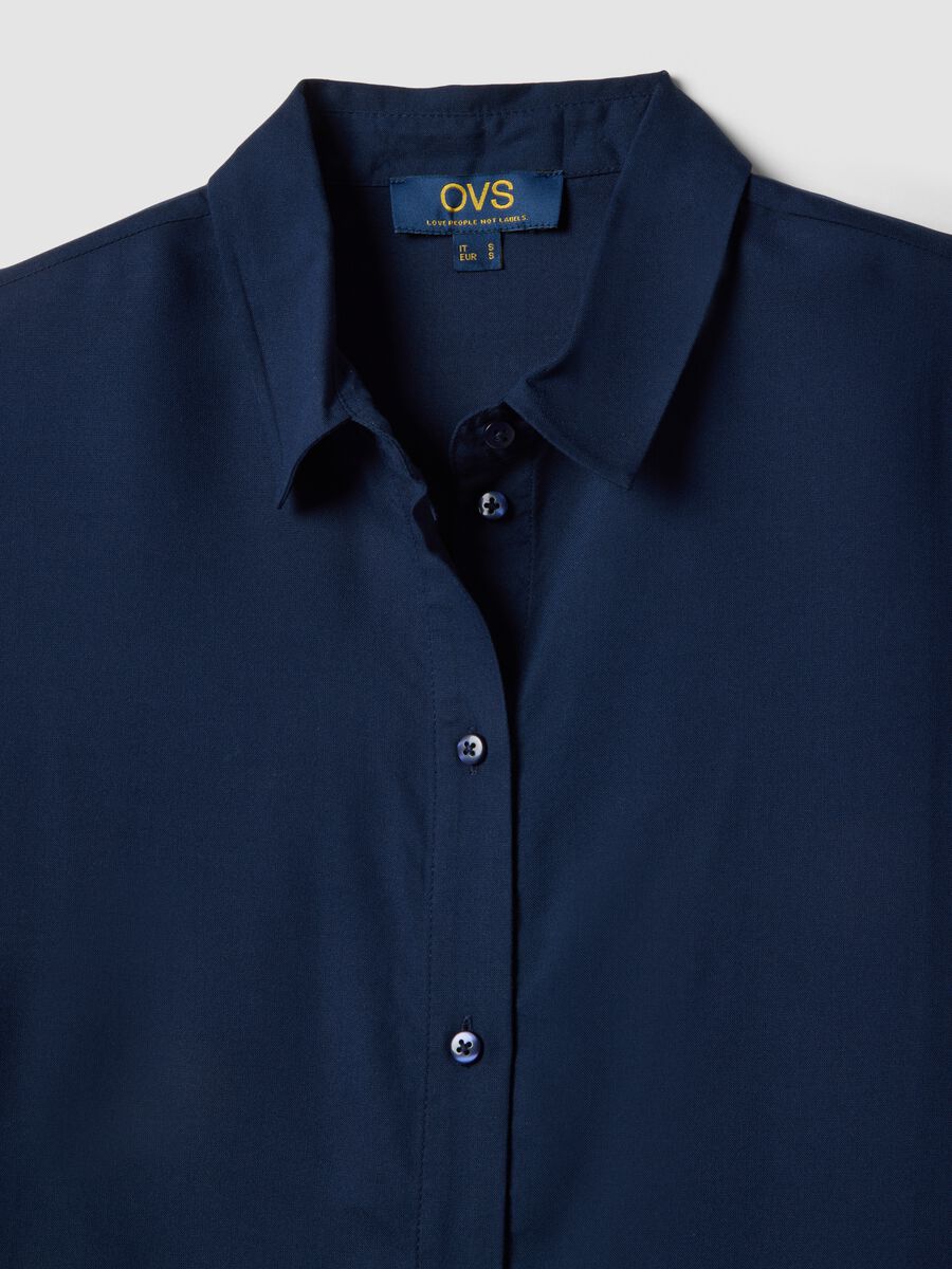 Blue pure viscose regular-fit shirt_5