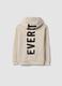 Beige full-zip hooded sweatshirt in cotton blend, regular fit_2