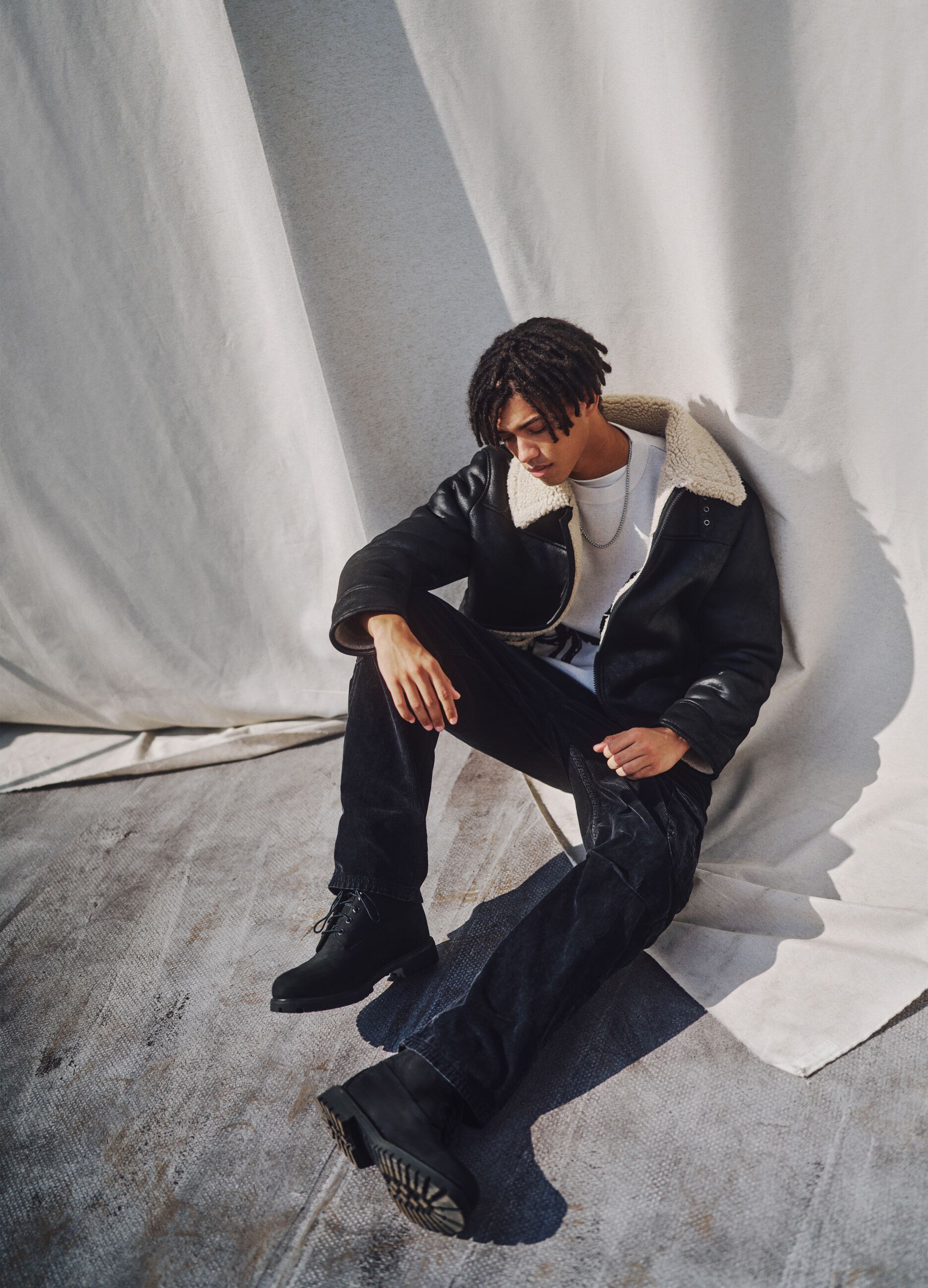 Black pure cotton cargo trousers regular fit