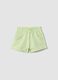 Girls&rsquo; green stretch cotton shorts with bow_0