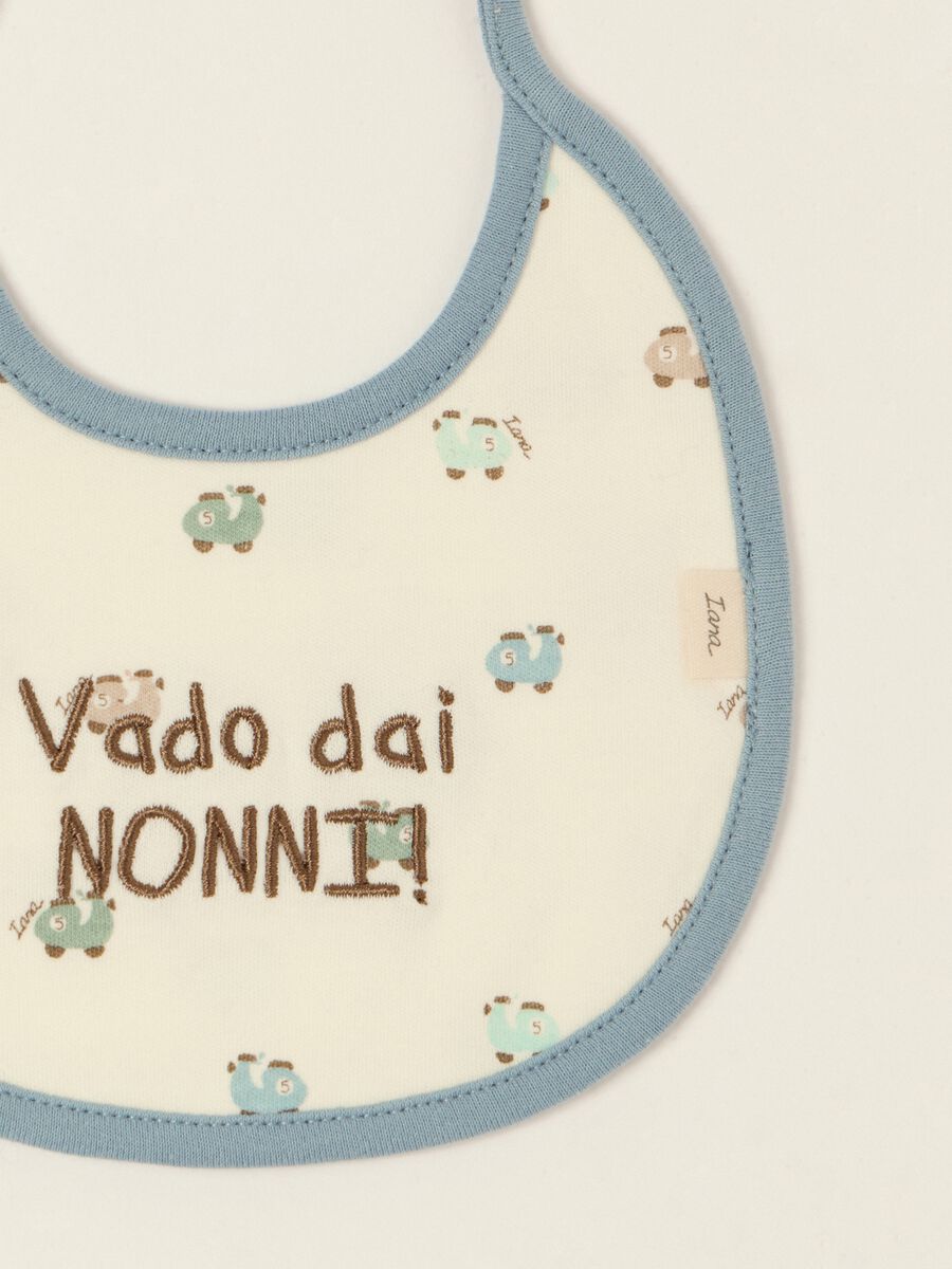 Two-pack of multicolour printed baby bibs in pure cotton_2