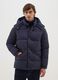 Blue padded jacket, regular fit with zip and buttons_1
