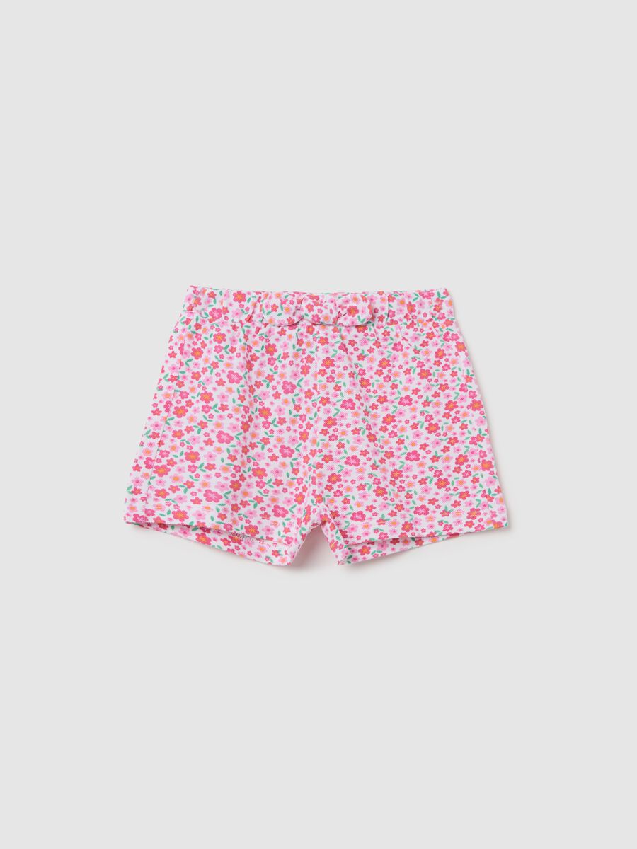 Girls’ trousers in 100% multicoloured cotton with regular fit_0