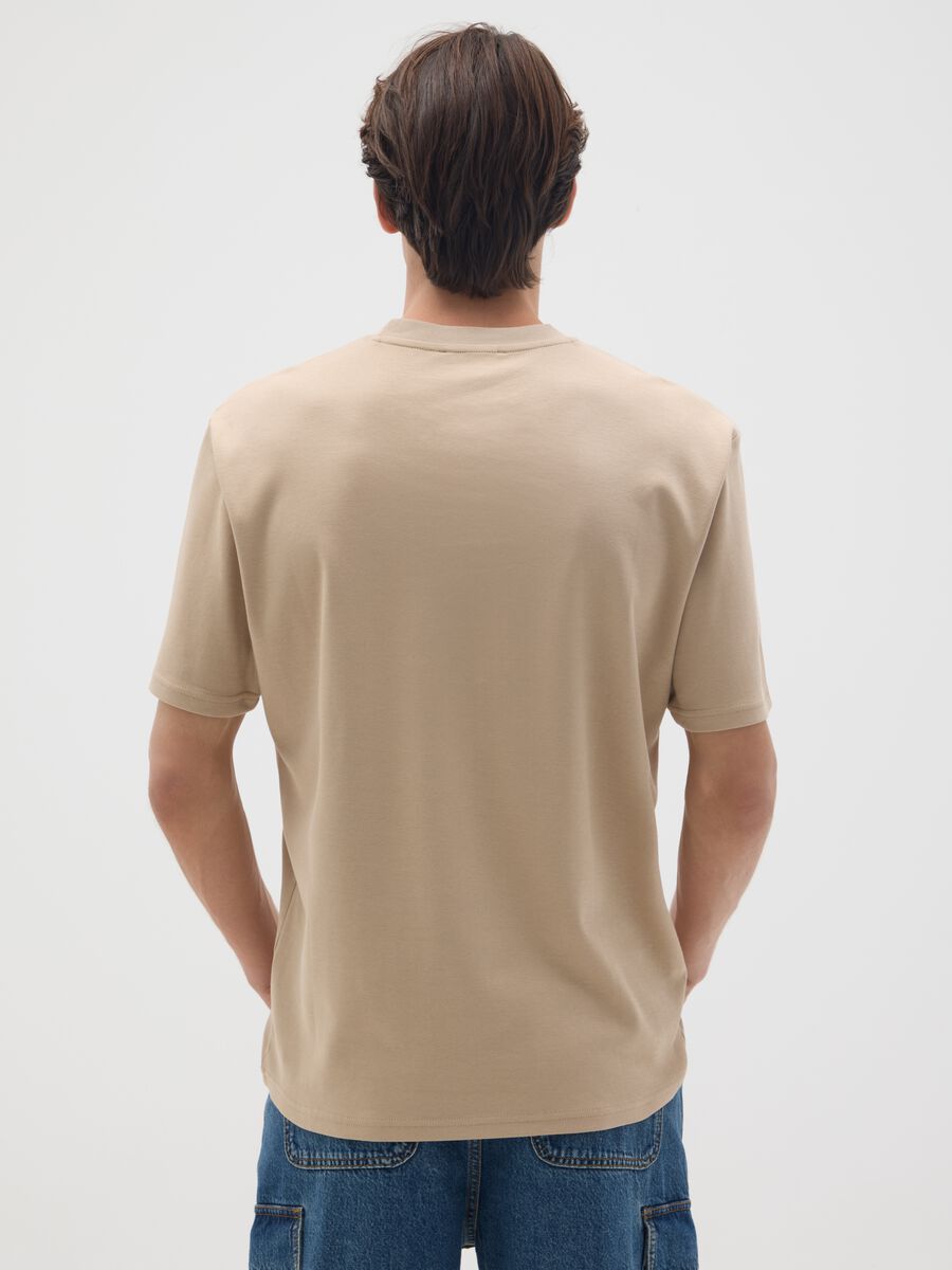 Beige Pure Cotton Relaxed Fit T-Shirt_2