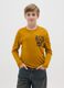Boy's T-shirt in pure brown cotton regular fit_0