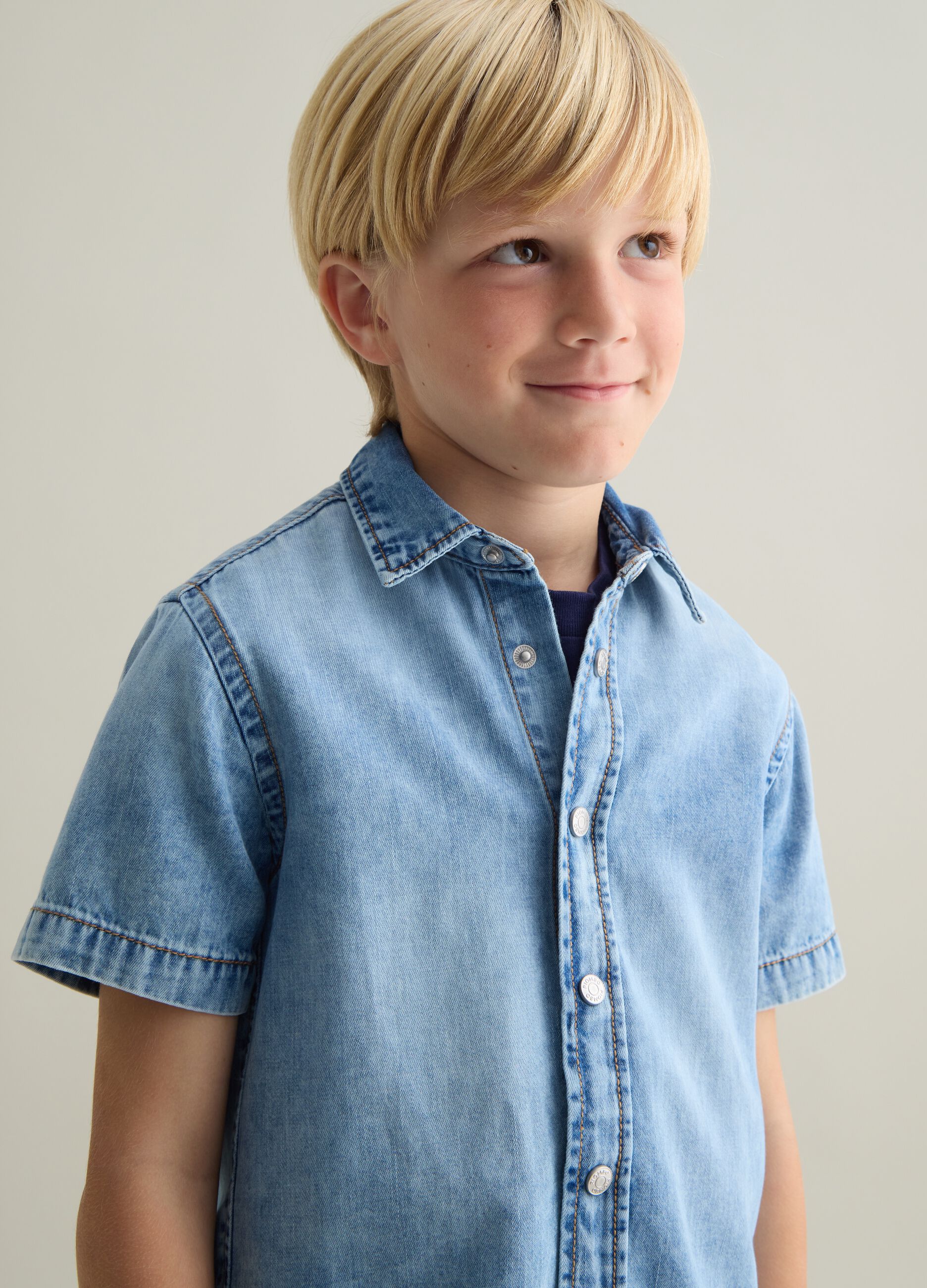 Children's pure cotton denim shirt regular fit