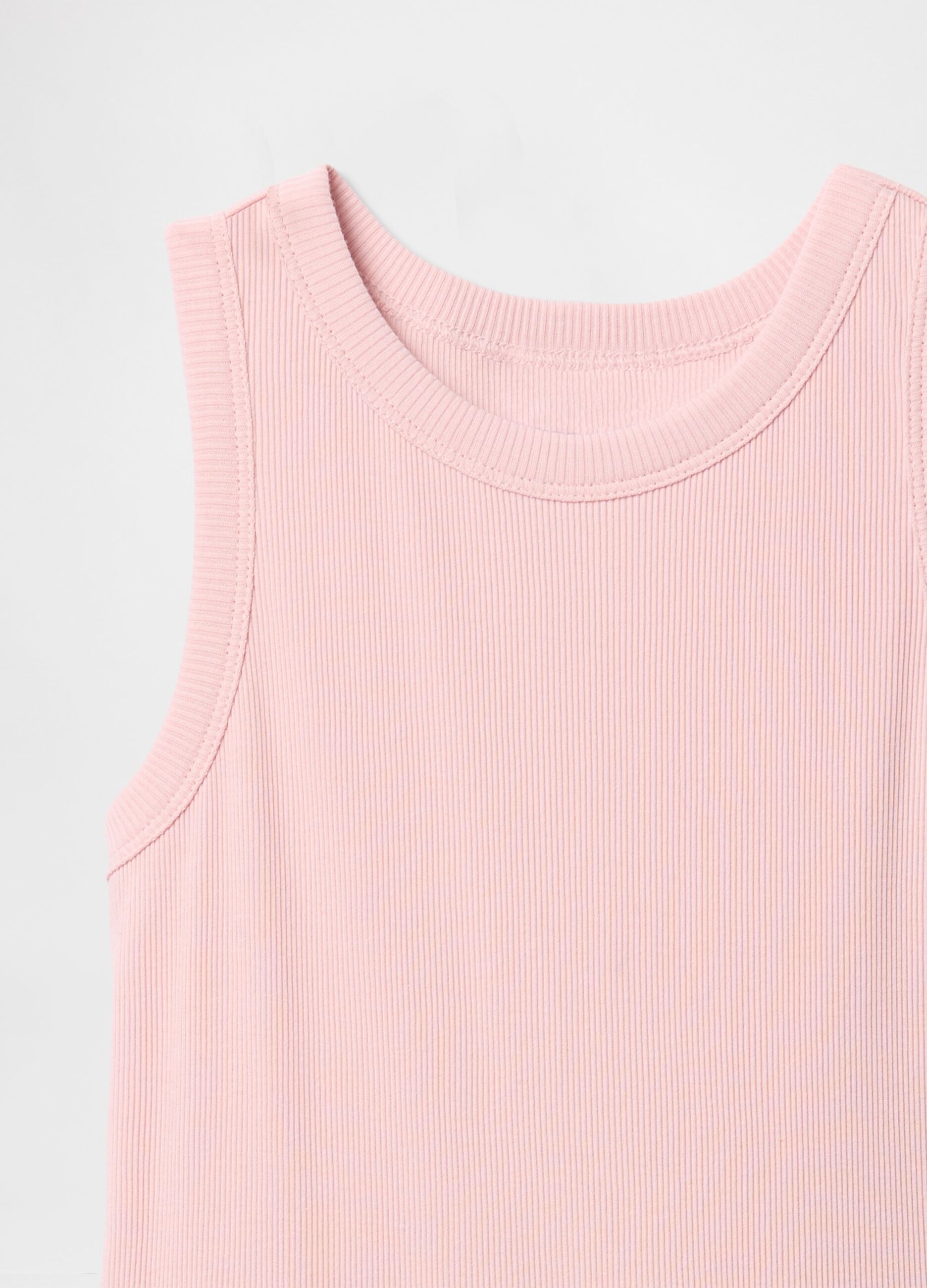 Sleeveless Pink Cotton Dress